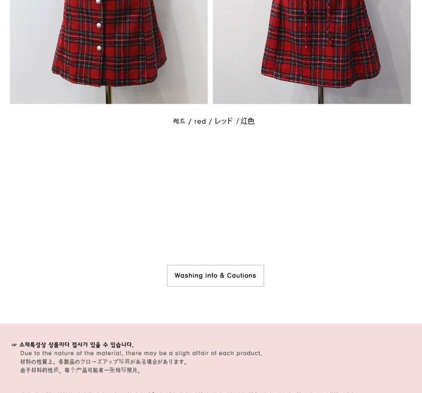 yansae cute check dress YANSAE - Sleeveless Checked Minidress