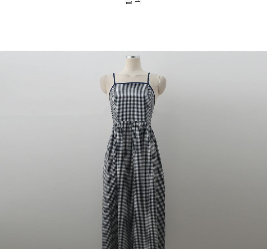 chinese dress ladies Coastal Chic Gingham Babydoll Maxi Dress – River Outfitters of Texas main image 0