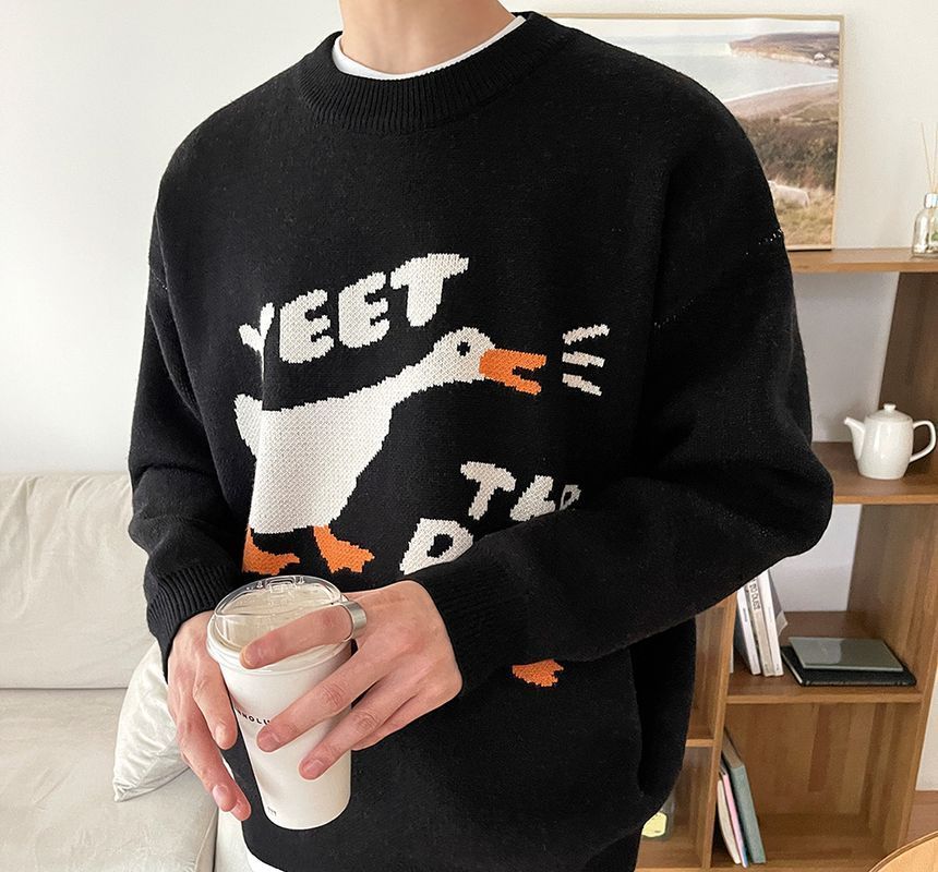 [YESEYESEE] ★ Y.E.S Duck Sweatshirt yeseyesee [7/22 순차발송]Y.E.S Duck Sweatshirt - Black