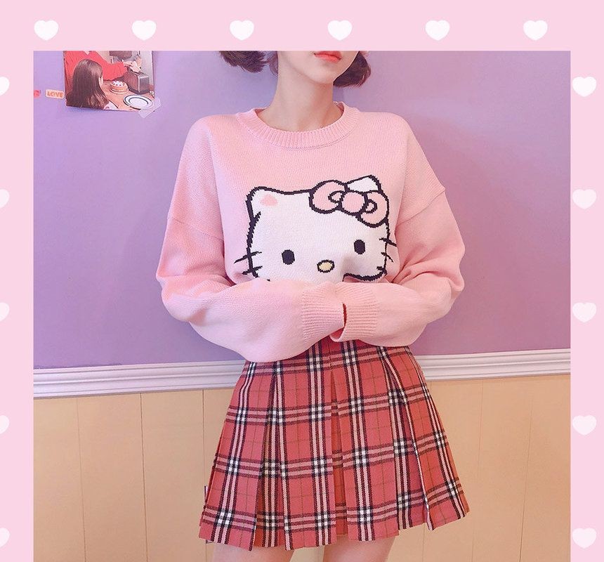 chuu - 'Hello Kitty X chuu' Sweater | YesStyle