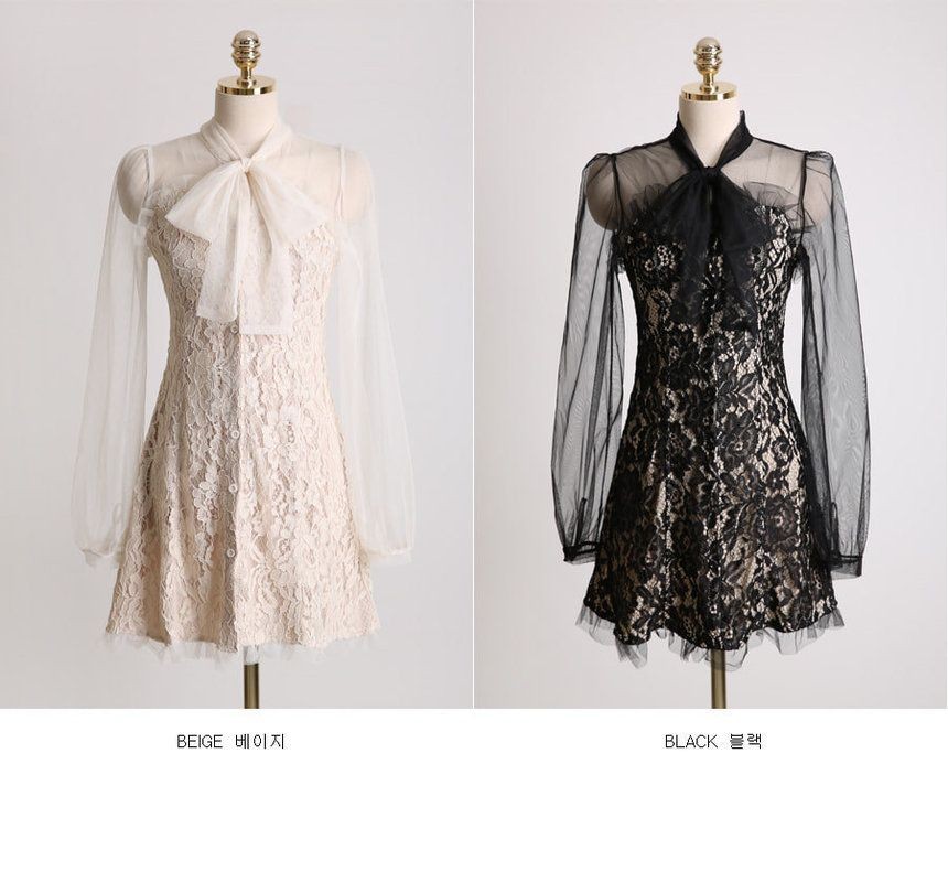 bridal lace mini dress Madeline Off-Shoulder Lace Bridal Mini Dress main image 0