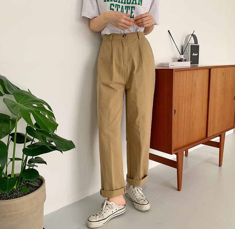 wide leg chino pants mens