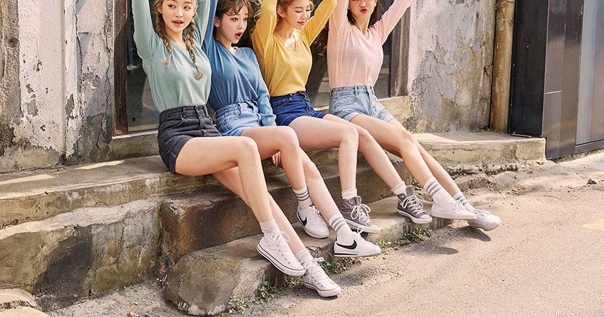 chuu - Cuffed Denim Shorts, YesStyle