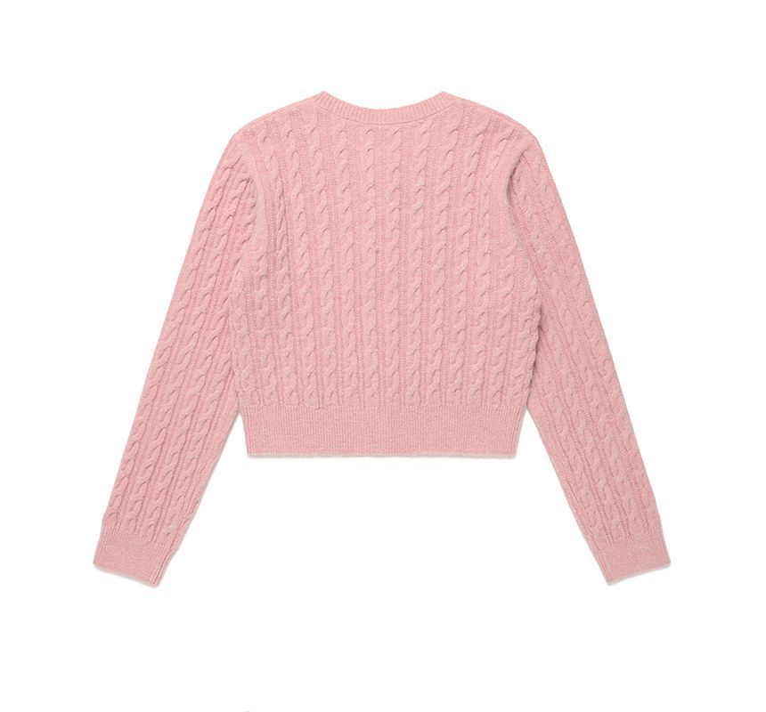 ★送料・関税込★ROLAROLA★CABLE BEACH CARDIGAN★ rolarola - V-Neck Cable-Knit Cardigan (Navy Blue) | YesStyle