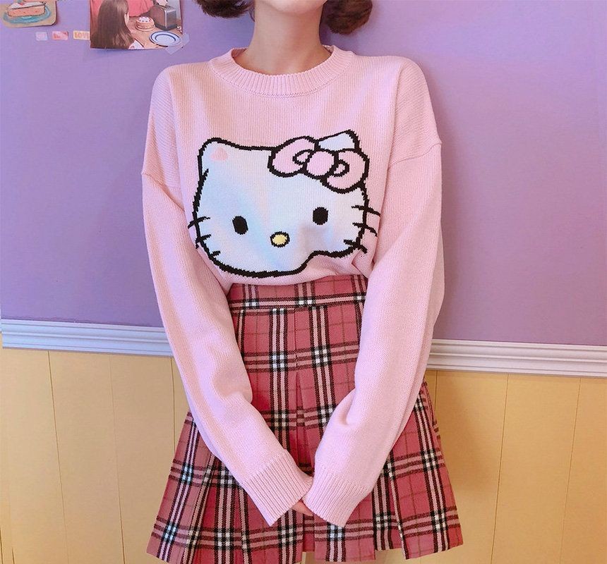 chuu - 'Hello Kitty X chuu' Sweater | YesStyle