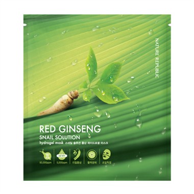 Buy Nature Republic Snail Solution Red Ginseng Hydrogel Mask 1pc In Bulk Asianbeautywholesale Com