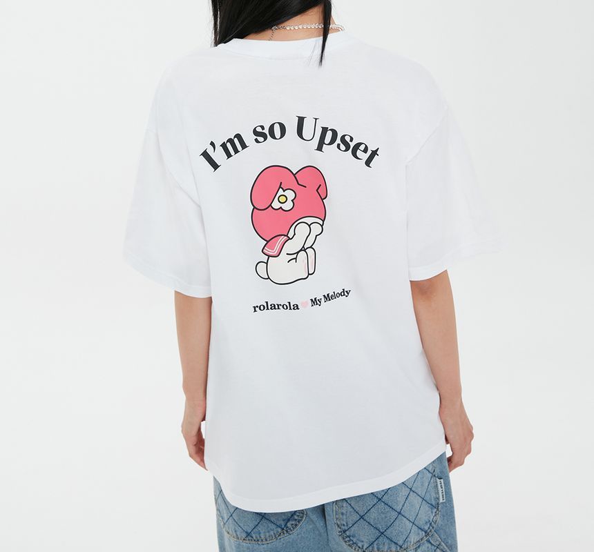 rolarola 'rolarola x My Melody' Printed-Back T-Shirt | YesStyle
